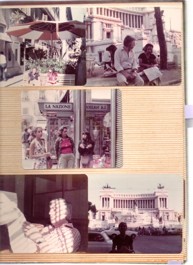first trip to Rome with family 1974